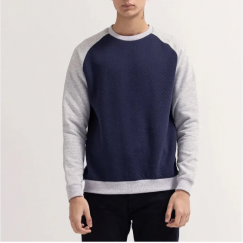 5 Pks Mens Two Color Pullover Sweatshirt