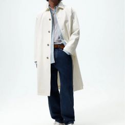 2 Pks Mens Loose Casual Long Trench Coat