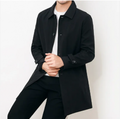 2 Pks Mens Casual Trench Coat