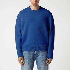 Mens Solid Color Knit Sweater